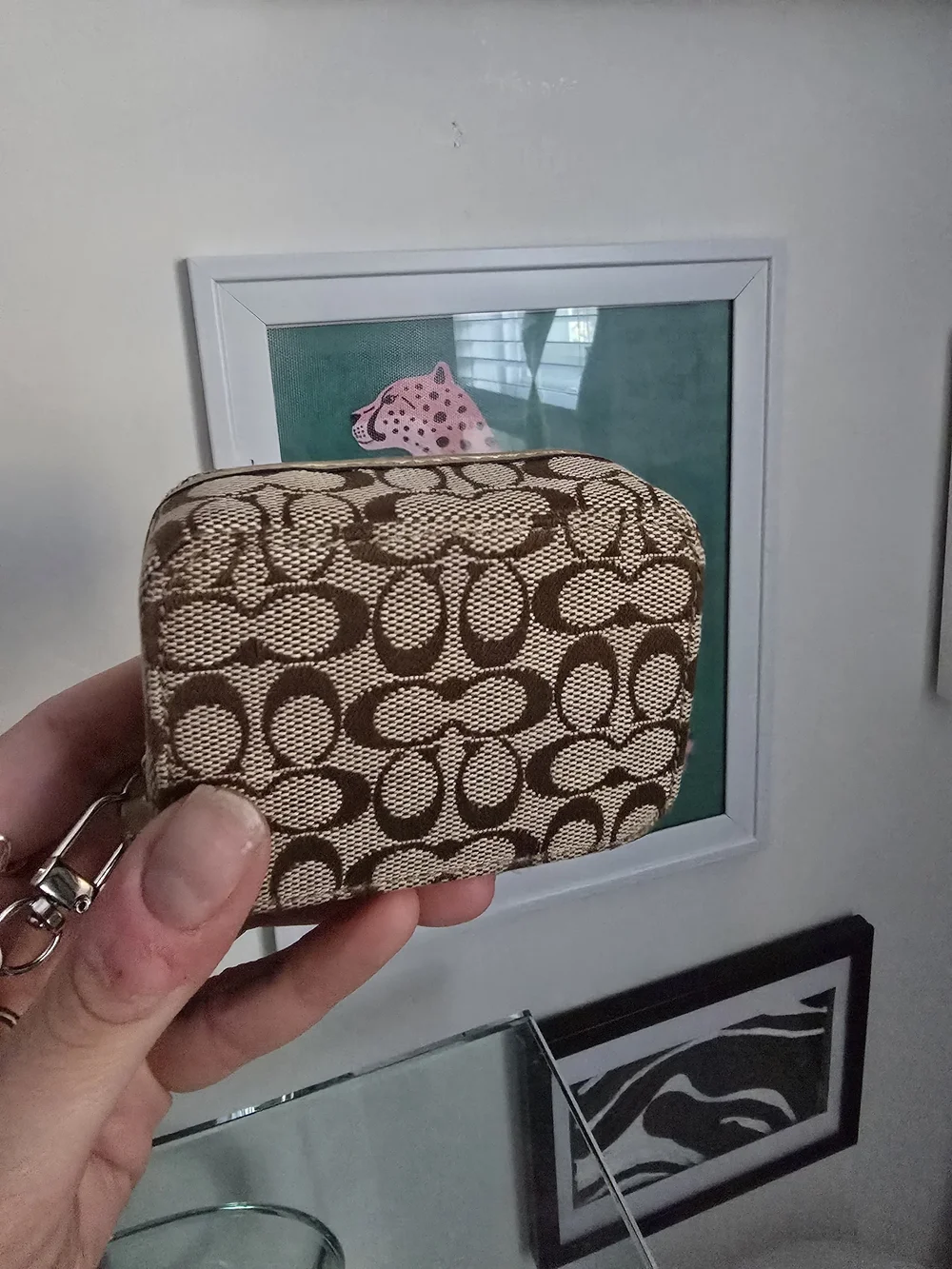 Vintage Coach Pill / Jewelry / Accessory Box W/Cherry Charm